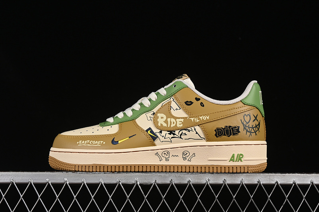 Nike [XL2321-666]-[AIR FORCE 1 07 LOW CHIVALRY BROWN/GREEN]-[WOMAN:36-39]-[MAN:40-45] - Image 2
