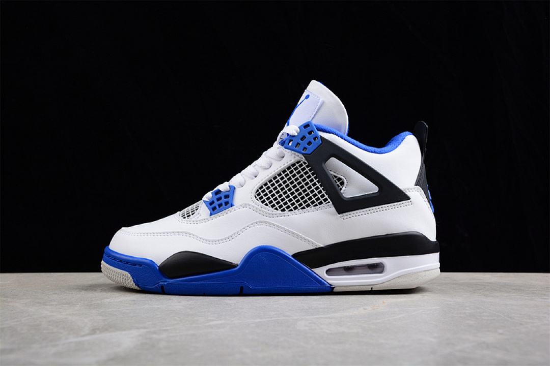 Jordan AIR Jordan 4 RETRO MOTORSPORTS WHITE/GAME ROYAL-BLACK · 308497-117, photo 1