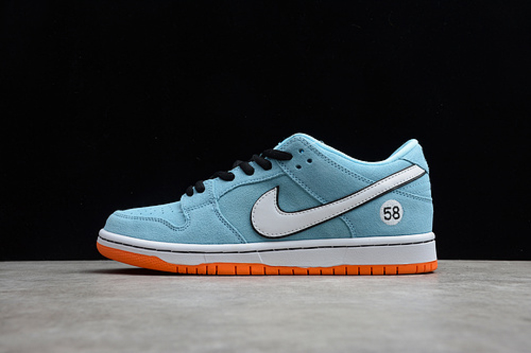 Unbranded [BQ6817-401]-[SB DUNK LOW CLUB 58 GULF BLUE CHILL/SAFETY ORANGE-BLACK-WHITE], photo 1