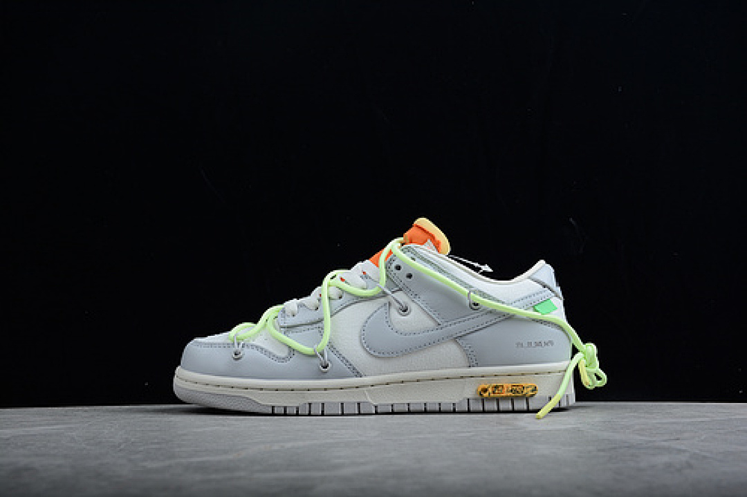 Off-White [DM1602-128]-[OW X SB DUNK LOW LOT 43 OF 50 SAIL/NEUTRAL GREY/BARELY VOLT]-[UNISEX:36-47.5], photo 1
