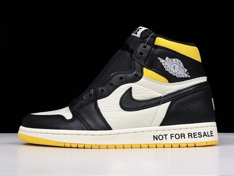 Jordan AIR Jordan 1 RETRO HIGH NOT FOR RESALE BLACK-VARSITY MAIZE · 861428-107, photo 1
