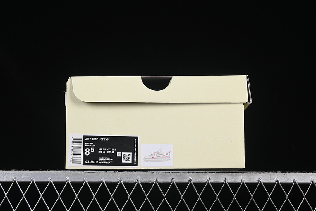 Nike [XZ6188-715]-[AIR FORCE 1 07 LOW SUPREME WHITE/GREY/RED]-[WOMAN:36-39]-[MAN:40-45] - Image 12