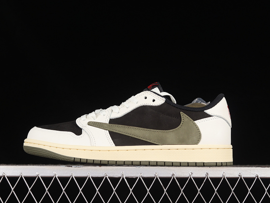 Jordan [DZ4137-106]-[TRAVIS SCOTT X AIR JORDAN 1 RETRO LOW OG SAIL/UNIVERSITY RED/BLACK/MEDIUM (OLIVE]), photo 1