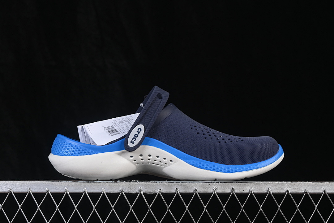 Crocs [LITERIDE 360 CLOG FASHIONABLE ROUND TOED NAVY BLUE/WHITE/DARK BLUE]-[WOMAN:36-39]-[MAN:40-46] - Image 9