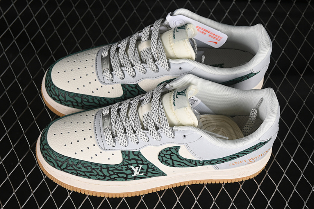 Nike [ZH2598-306]-[AIR FORCE 1 07 LOW LV WHITE/GREY/GREEN]-[WOMAN:36-39]-[MAN:40-45] - Image 11
