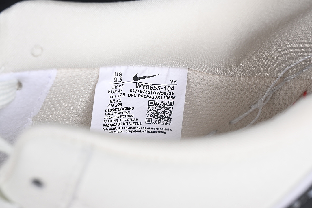 Nike [WY0655-104]-[AIR FORCE 1 07 LOW CASUAL SNEAKERS WHITE/BLACK/WHITE]-[WOMAN:36-39]-[MAN:40-45] - Image 6