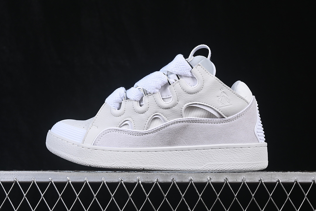 Unbranded [TWO-COLOR STRIPED LOW-TOP CASUAL LIFE SHOES LIGHT GRAY/WHITE]-[WOMAN:36-39]-[MAN:40-47], photo 1