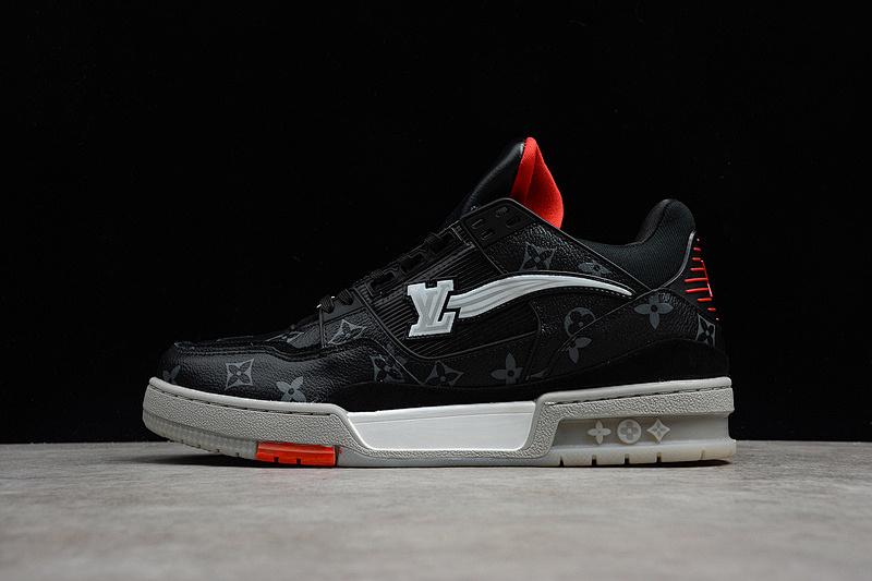 Louis Vuitton Louis Vuitton L*V SHOES BLACK/WHITE/LIGHT GREY-RED · MS0088, photo 1