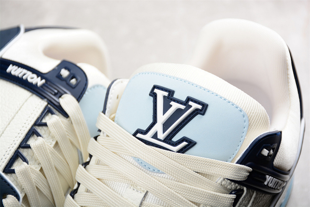 Louis Vuitton [LOUIS VUITTON TRAINER SNEAKER LOW L*V WHITE/BLUE]-[WOMAN:35-39]-[MAN:40-45] - Image 7