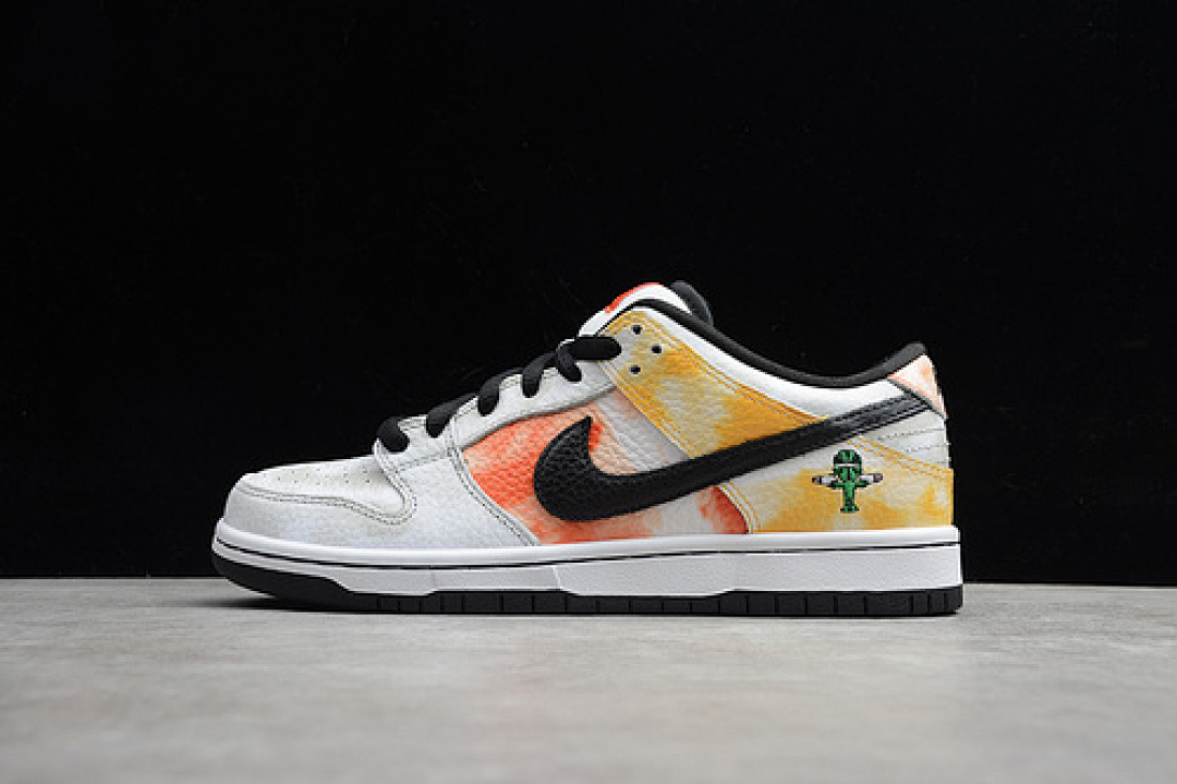 Unbranded [BQ6832-101]-[SB DUNK LOW RAYGUN TIE-DYE WHITE/ORANGE FLASH]-[WOMAN:36-39]-[MAN:40-45], photo 1