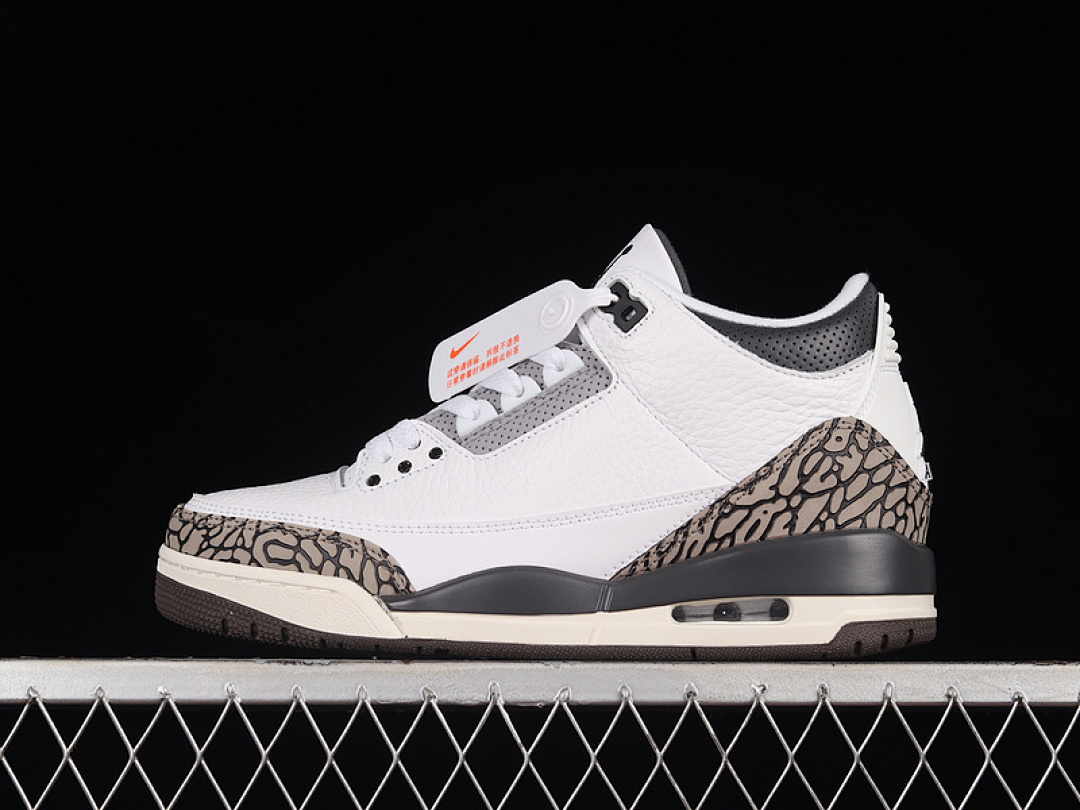 Jordan [CT8532-169]-[AIR JORDAN 3 RETRO GRAY TONE WHITE/GREY/BLACK]-[WOMAN:36-39]-[MAN:40-47.5], photo 1