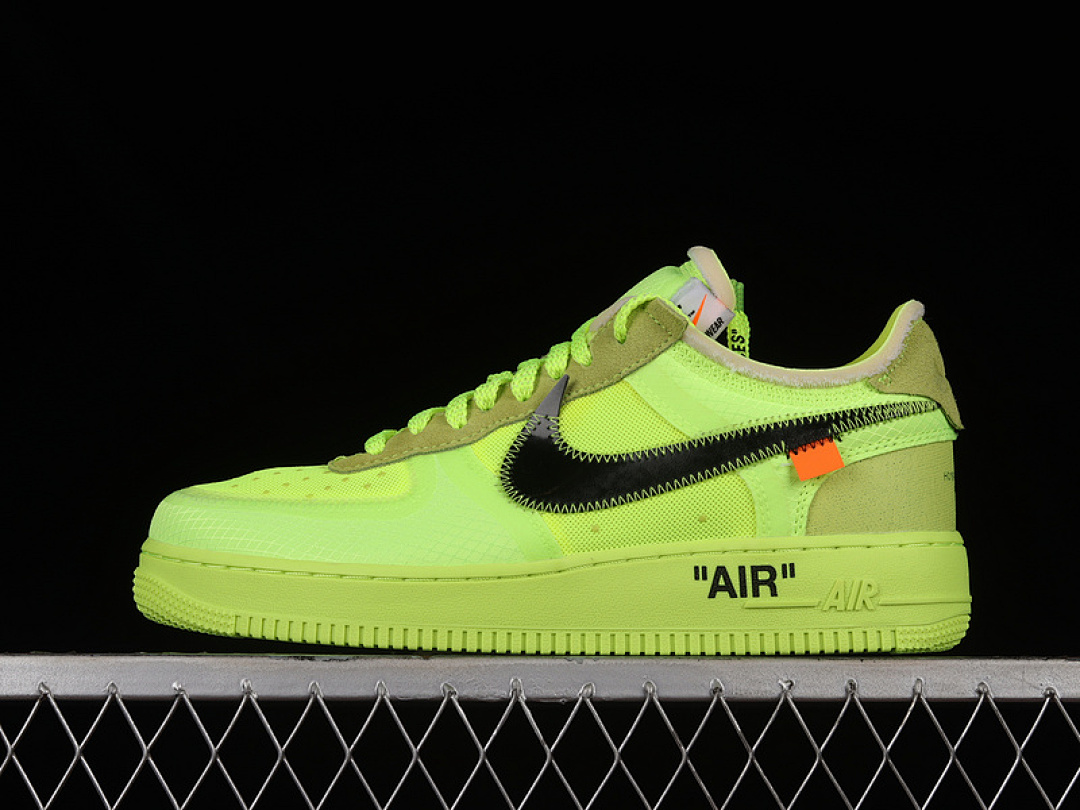 Nike Nike OW X AIR FORCE 1 LOW VOLT/CONE-BLACK-HYPER JADE · AO4606-700, photo 1