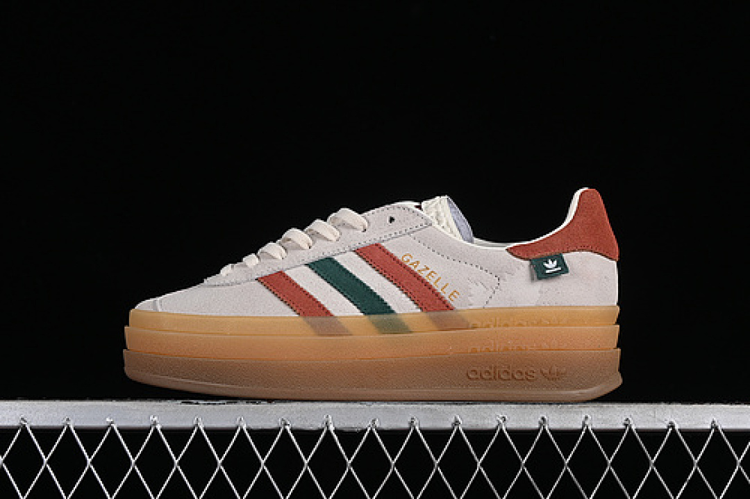 Unbranded [IG3685]-[ORIGINALS GAZELLE BOLD CREAM WHITE/WILD SEPIA/COLLEGIATE GREEN]-[WOMAN:35.5-42], photo 1