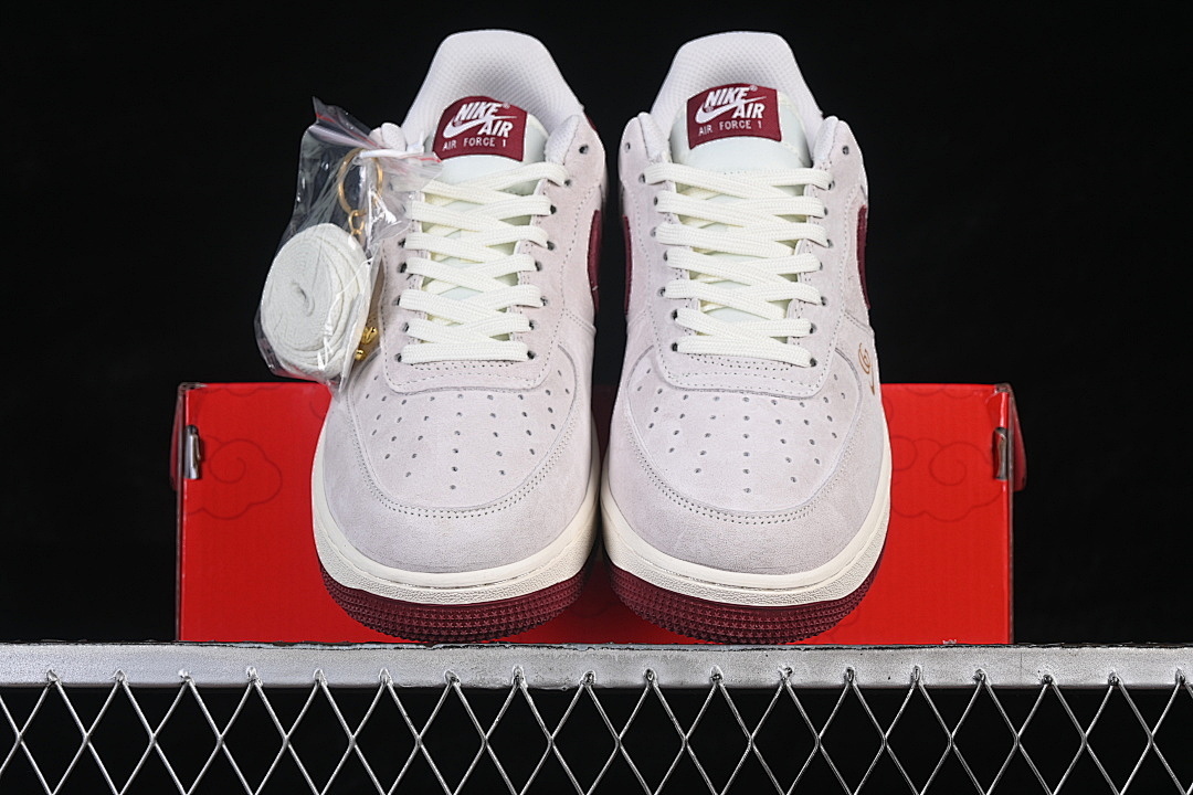 Nike [DD1982-342]-[AIR FORCE 1 07 LOW BEIGE/WINE RED]-[WOMAN:36-39]-[MAN:40-45] - Image 13