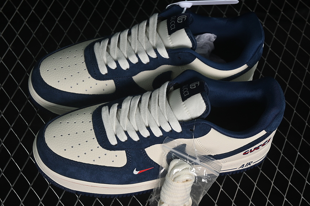 Nike [BK1916-008]-[AIR FORCE 1 07 LOW CASUAL SNEAKERS BEIGE/BLUE/BEIGE]-[WOMAN:36-39]-[MAN:40-45] - Image 11
