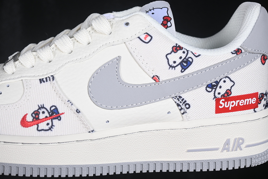 Nike [NH0601-608]-[AIR FORCE 1 07 LOW CASUAL SNEAKERS WHITE/GREY]-[WOMAN:36-39]-[MAN:40-45] - Image 8