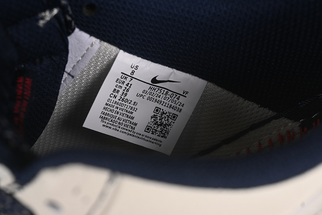 Nike [HH7518-074]-[AIR FORCE 1 07 LOW SUPREME WHITE/BLUE/BLACK]-[WOMAN:36-39]-[MAN:40-45] - Image 6