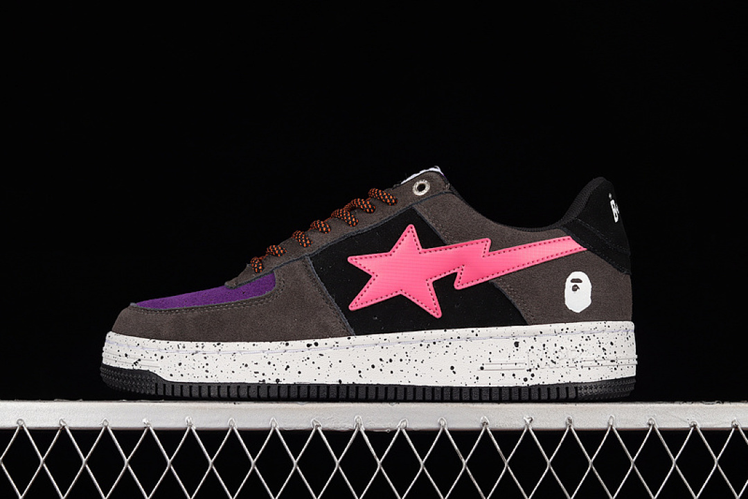 Bape [1H20191008]-[HUMAN MADE BAPE STA SK8 TO NIGO BLACK/PURPLE/PINK]-[WOMAN:36-39]-[MAN:40-45], photo 1