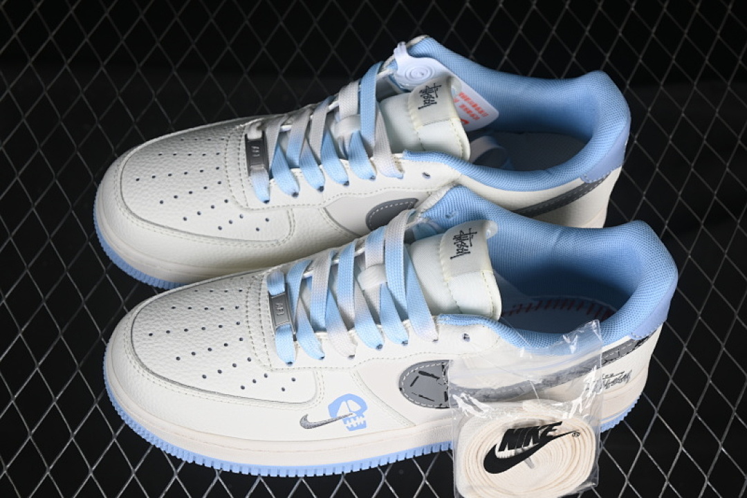 Nike [QW5606-269]-[AIR FORCE 1 07 LOW WHITE/GREY/BLUE]-[WOMAN:36-39]-[MAN:40-45] - Image 11