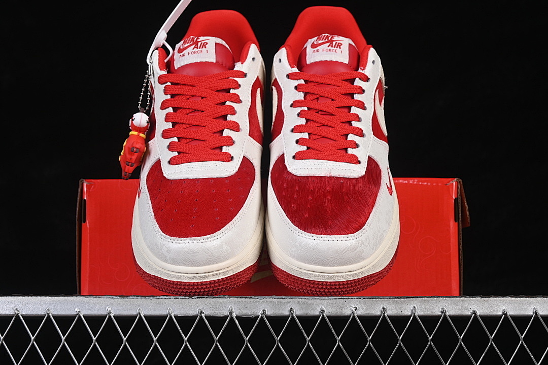 Nike [XL1979-145]-[AIR FORCE 1 07 LOW CASUAL SNEAKERS RED/WHITE/WHEAT]-[WOMAN:36-39]-[MAN:40-45] - Image 12