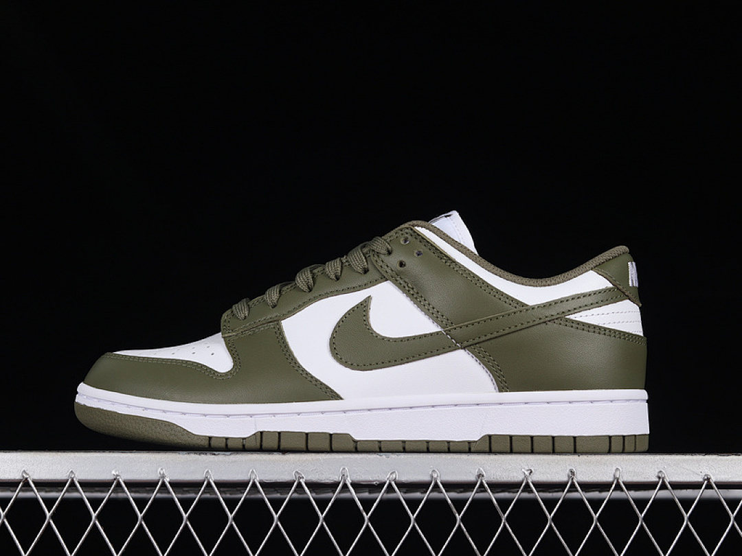 Nike DUNK LOW SB WHITE/MEDIUM OLIVE/WHITE · DD1503-120, photo 1