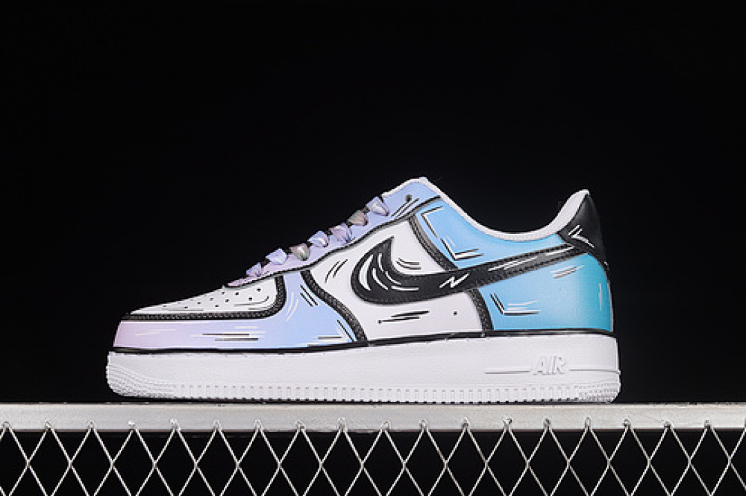 Nike Nike AIR FORCE 1 07 LOW LIGHT BLUE/WHITE/BLACK · CW2288-211, photo 1