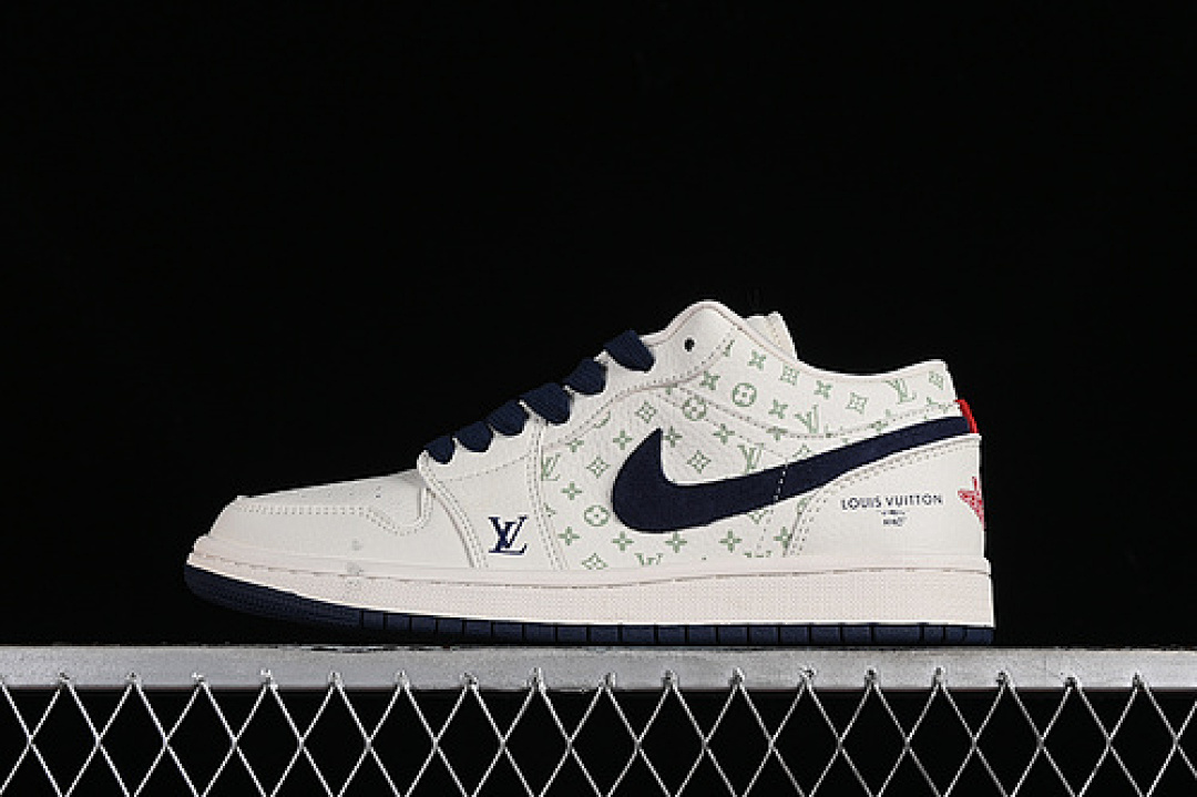 Jordan [WG8850-001]-[AIR JORDAN 1 LOW WHITE/GREY/BLUE/ORANGE]-[WOMAN:36-39]-[MAN:40-45], photo 1