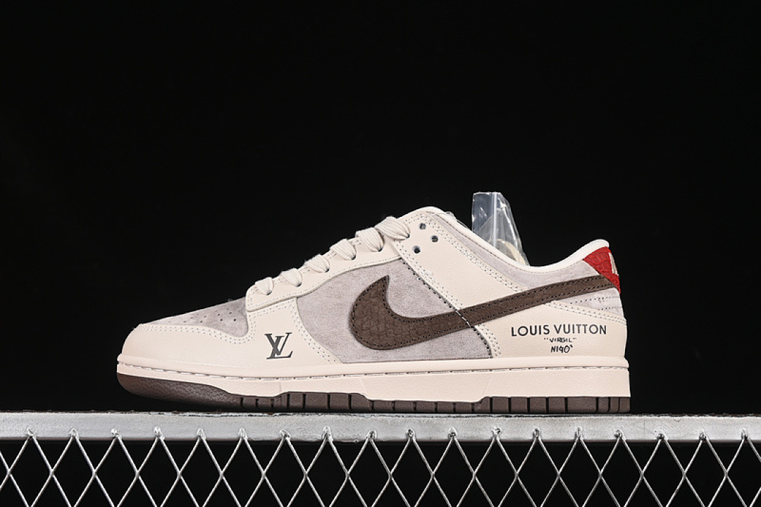 Louis Vuitton [XX3168-123]-[SB DUNK LOW LV GREY/BROWN/RED]-[WOMAN:36-39]-[MAN:40-45], photo 1