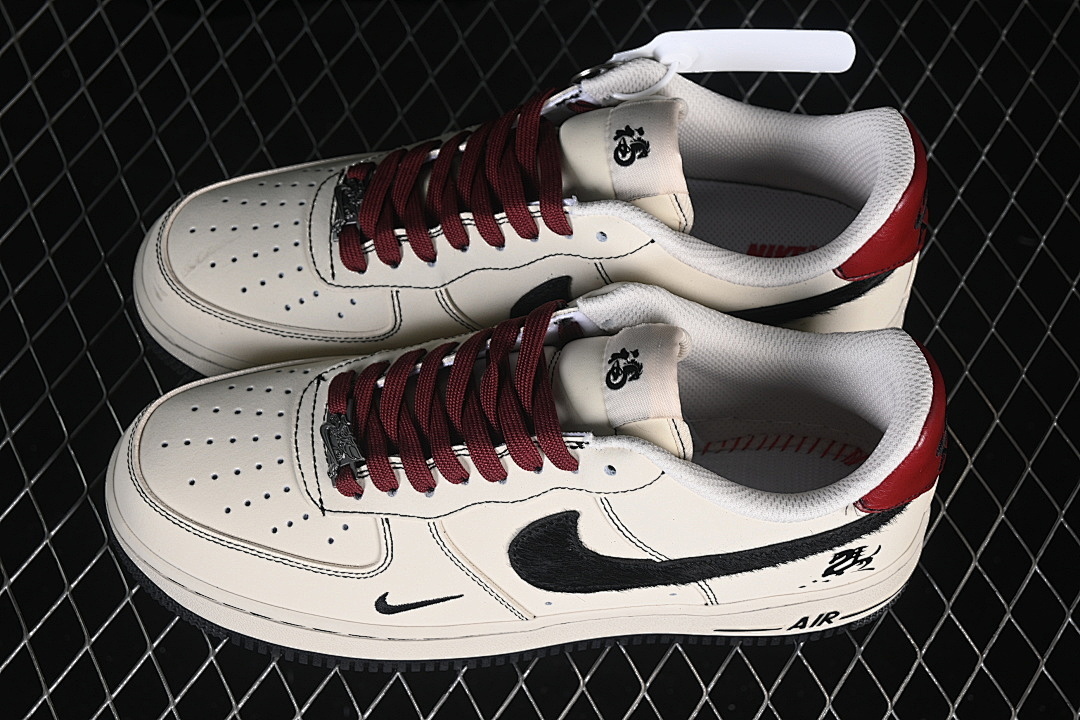 Nike [IB4607-171]-[AIR FORCE 1 07 LOW WHITE/BLACK/WINE RED]-[WOMAN:36-39]-[MAN:40-45] - Image 11