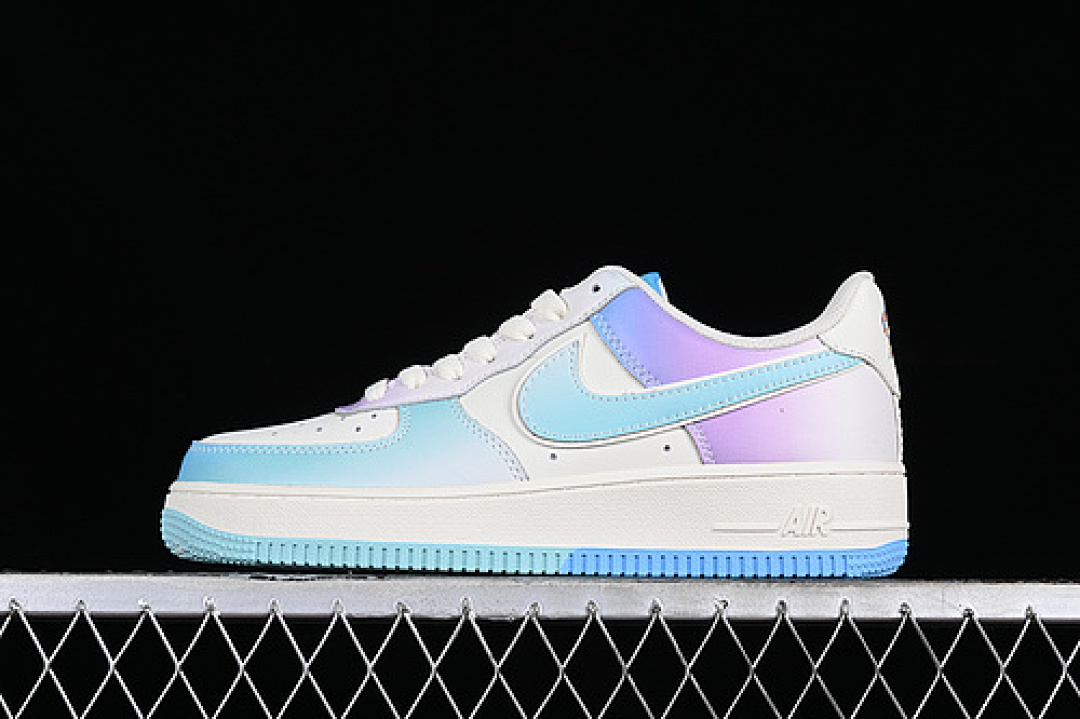 Nike [DB3301-333]-[AIR FORCE 1 07 LOW WHITE/BLUE/PURPLE]-[WOMAN:36-39]-[MAN:40-45], photo 1