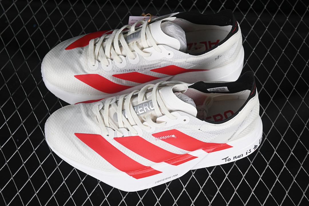 Adidas [JR6363]-[ADIZERO ADIOS 4 M WHITE/GREY/RED]-[WOMAN:36-39]-[MAN:40-45] - Image 11