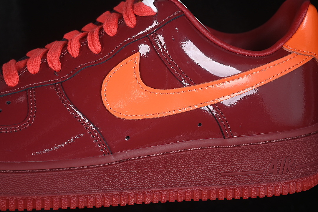 Nike [IO4489-601]-[AIR FORCE 1 07 LOW CASUAL SNEAKERS WINE RED/ORANGE]-[WOMAN:36-39]-[MAN:40-46] - Image 7