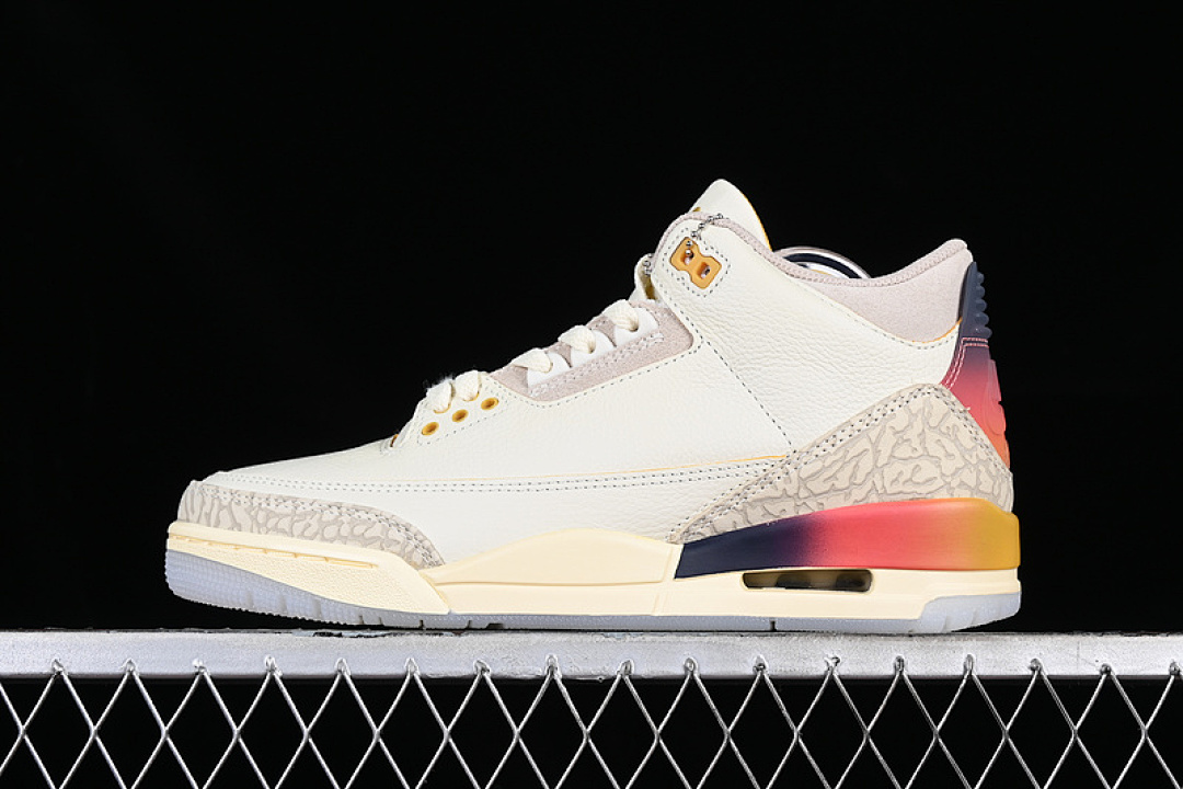 Jordan [FN0344-901]-[J.BALVIN AIR JORDAN 3 RETRO WHITE/GREY/ORANGE/BLUE]-[WOMAN:36-39]-[MAN:40-47.5], photo 1