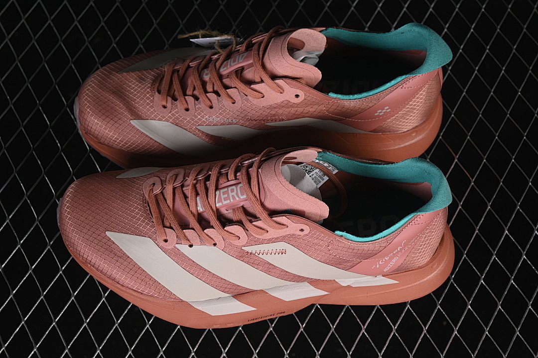 Adidas [HQ0099]-[ADIZERO ADIOS 4 M LOW-TOP RUNNING SHOES PINK/BEIGE]-[WOMAN:36-39]-[MAN:40-46] - Image 11