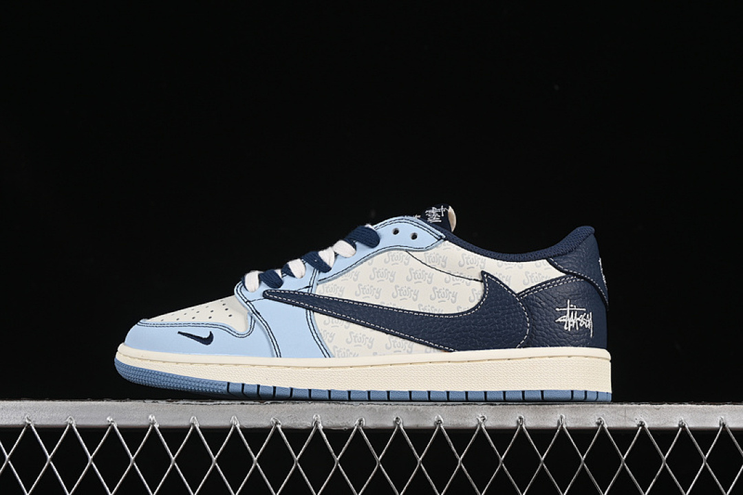 Jordan [XZ5749-010]-[TRAVIS SCOTT X FRAGMENT DESIGN AIR JORDAN 1 LOW OG SP WHITE/BLUE/BLACK]-[36-45], photo 1