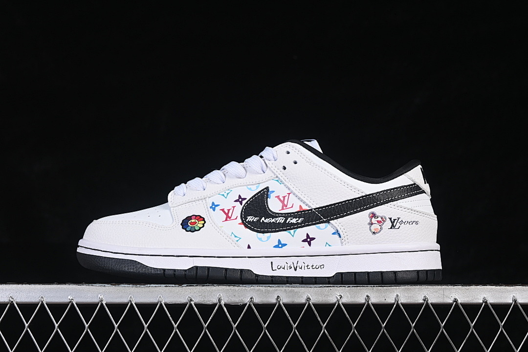 Nike DUNK LOW CASUAL SNEAKERS WINE BLACK/WHITE · YF9511-908, photo 1