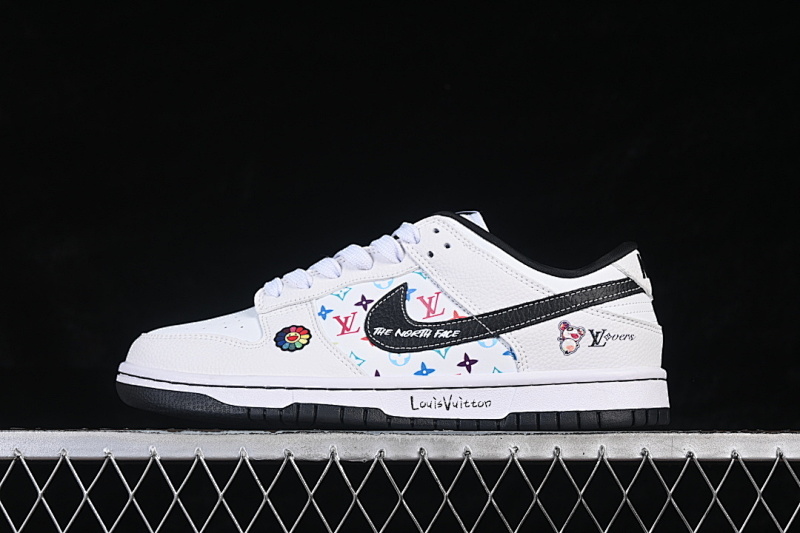 Nike DUNK LOW CASUAL SNEAKERS WINE BLACK/WHITE · YF9511-908, photo 1