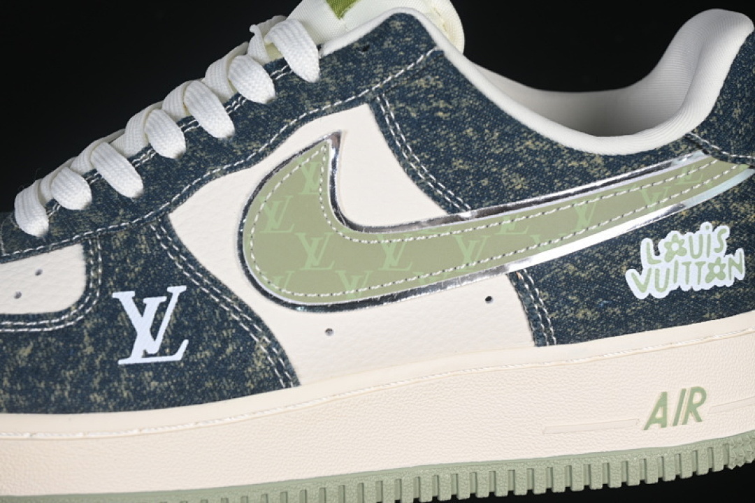 Nike [DX1888-098]-[AIR FORCE 1 07 LOW WHITE/BLUE/GREEN]-[WOMAN:36-39.5]-[MAN:40-45] - Image 8