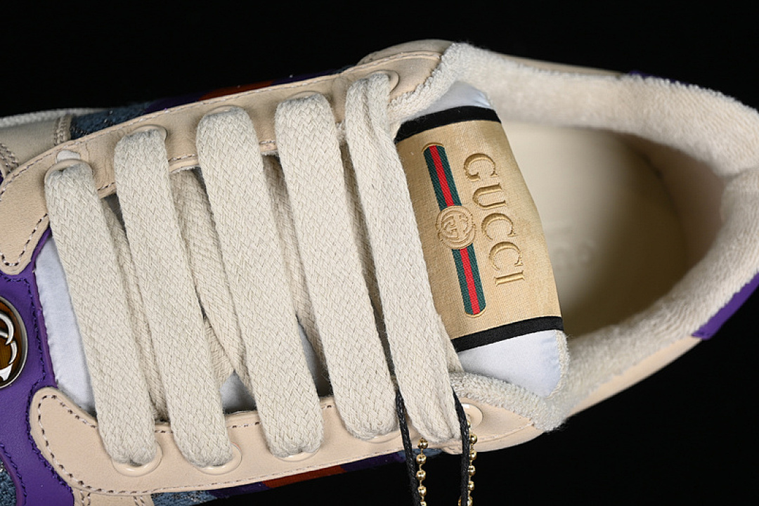 Gucci [9Y9209443]-[GU*CCI DISTRESSED SCREENER SNEAKER WHITE/BROEN/PURPLE/RED/GREEN]-[WOMAN:35-40] - Image 9