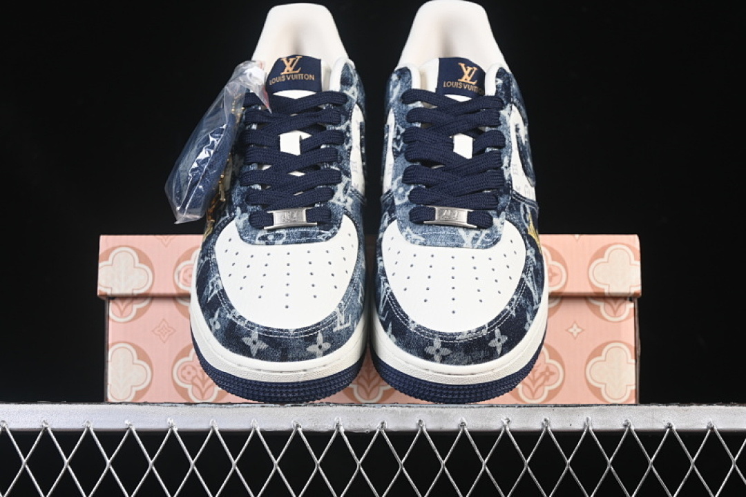 Nike [YF9511-820]-[AIR FORCE 1 07 LOW CASUAL SNEAKERS NAVY BLUE/WHITE]-[WOMAN:36-39]-[MAN:40-45] - Image 12