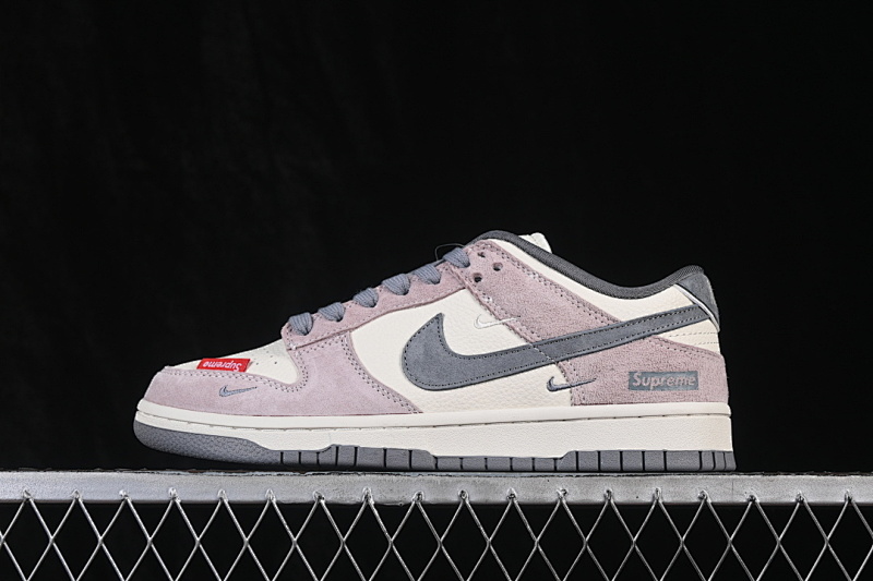 Purple Nike SB DUNK LOW CASUAL SNEAKERS WHITE/PURPLE/GREY · DN3168-017, photo 1