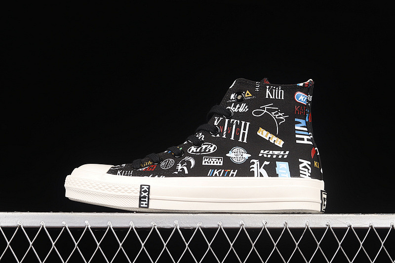 Converse Converse KITH X CHUCK TAYLOR 70S HIGH 10TH ANNIVERSARY BLACK/WHITE/MULTI-COLOR · 172465C, photo 1