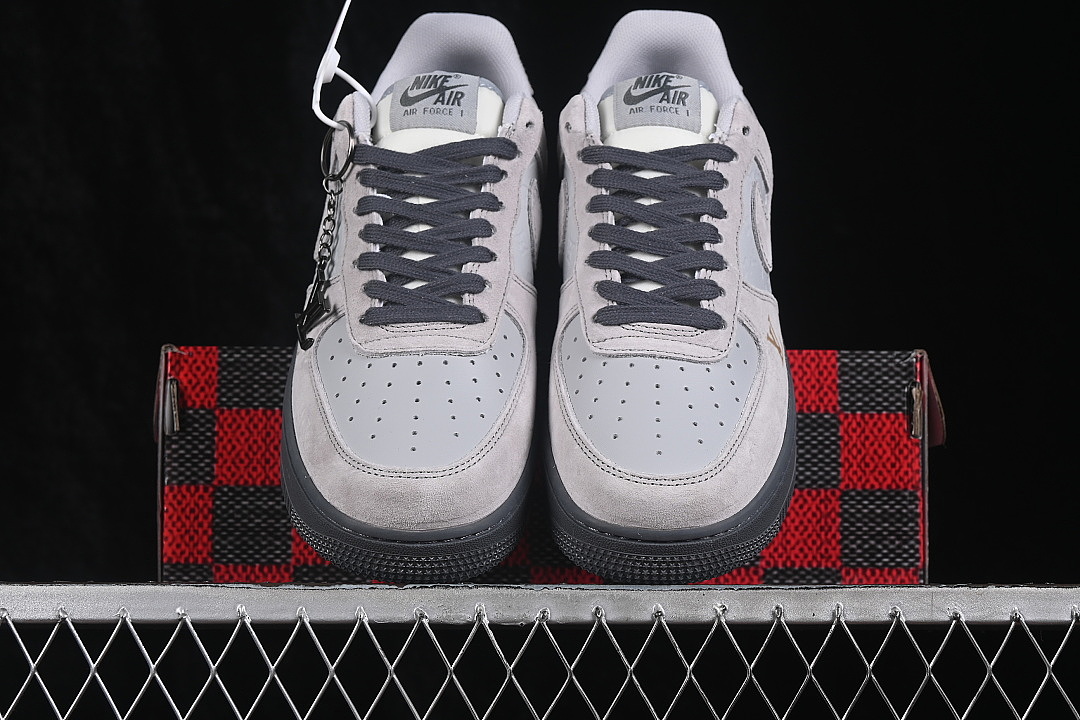 Nike [KD1688-010]-[AIR FORCE 1 07 LOW CASUAL SNEAKERS GREY/BLACK]-[WOMAN:36-39]-[MAN:40-45] - Image 12