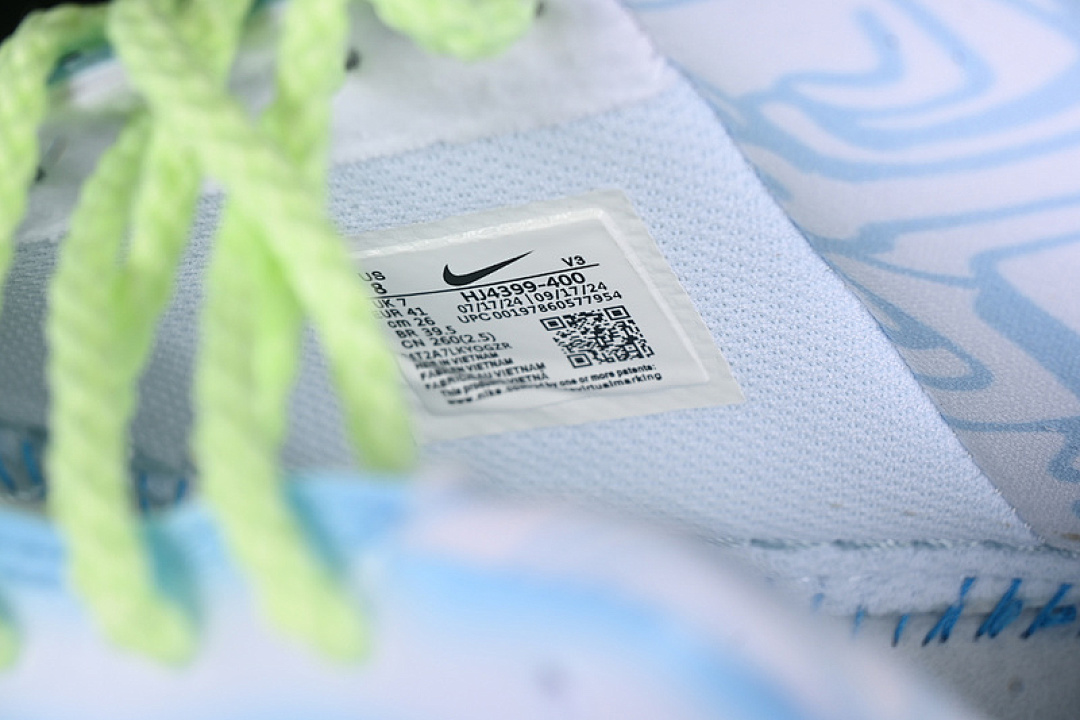 Nike [HJ4399-400]-[AIR FORCE 1 07 LOW PSYCHIC BLUE/CLEAR/WHITE/GLACIER BLUE/BARELY VOLT/GAME (ROYAL]) - Image 6