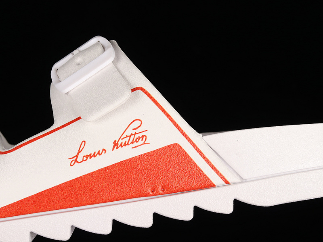 Louis Vuitton [L*V TREND CLASSIC SLIPPERS WHITE/WHITE/RED]-[WOMAN:35-39]-[MAN:40-45] - Image 4