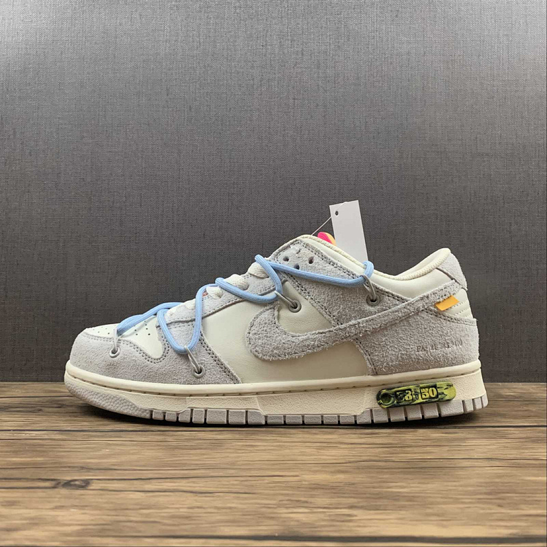 Off-White Nike OW X SB DUNK LOW LOT 38 OF 50 SAIL/NEUTRAL GREY/PSYCHIC BLUE · DJ0950-113, photo 1