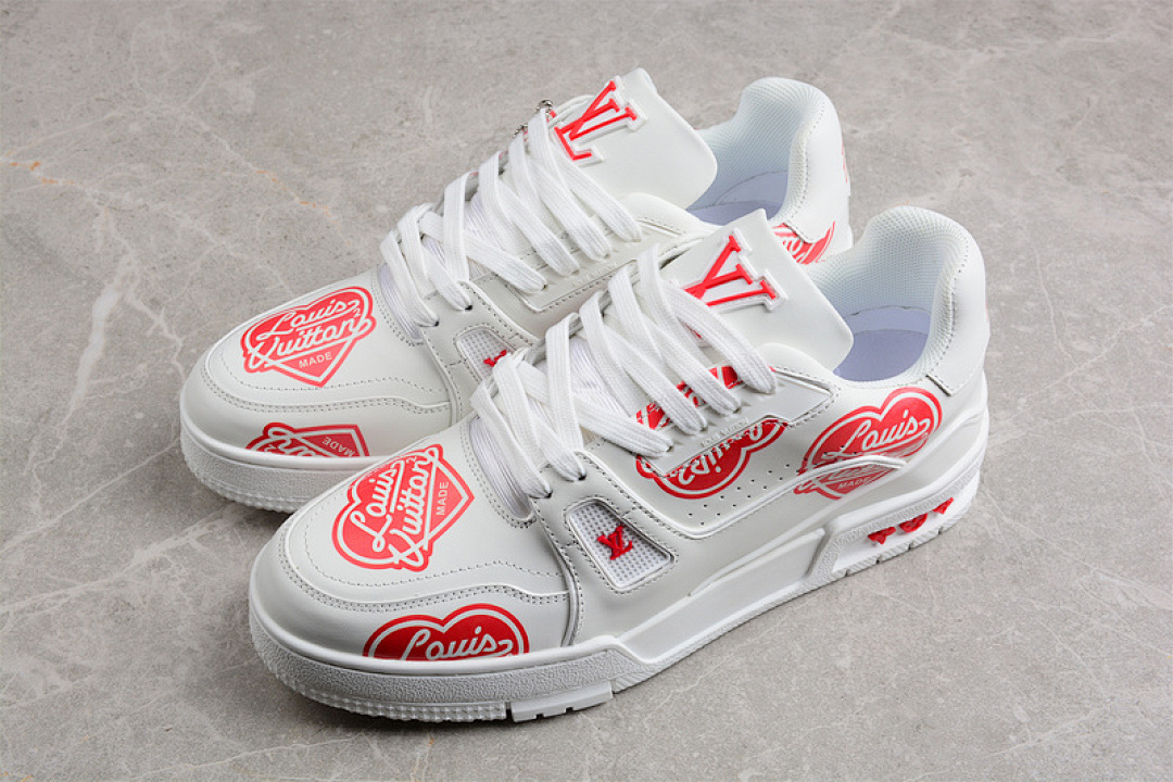 Louis Vuitton [L*V LOW SHOES WHITE/WHITE/RED]-[MAN:38-45] - Image 13