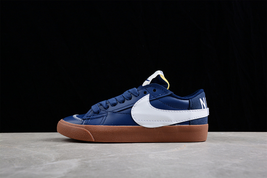 Unbranded [DR9865-400]-[BLAZER LOW JUMBO WHITE/NAVY BLUE/GUM]-[WOMAN:36-39]-[MAN:40-45], photo 1