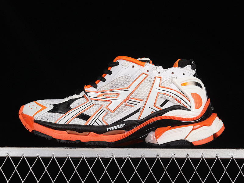Kith Balenciaga RUNNER KITH FOUR.COLOR 7.0 21SS WHITE/BLACK/ORANGE · W3RB79051, photo 1
