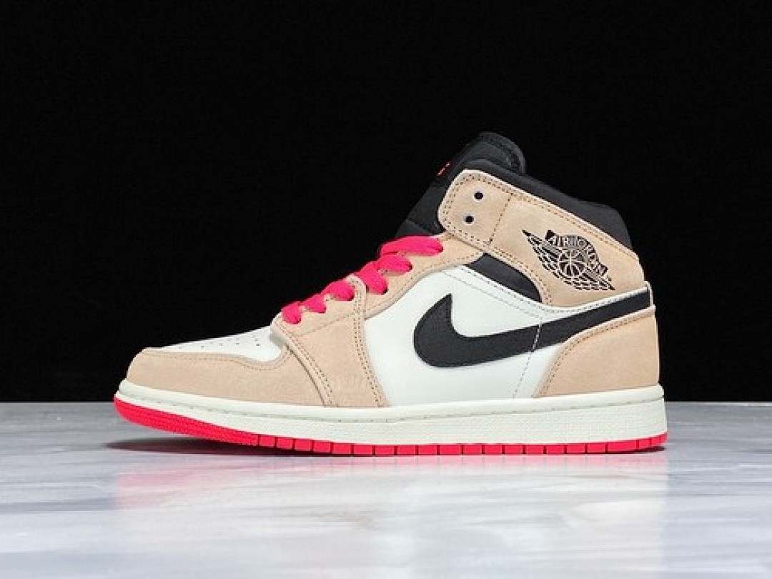 Jordan AIR Jordan 1 MID SE CRIMSON TINT/HYPER PINK-BLACK · 852542-801, photo 1